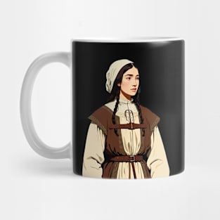 Young Medieval Peasant Woman Mug